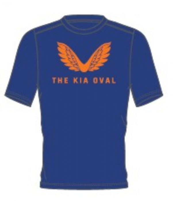 The Kia Oval Castore Wings Cotton Tee Blue
