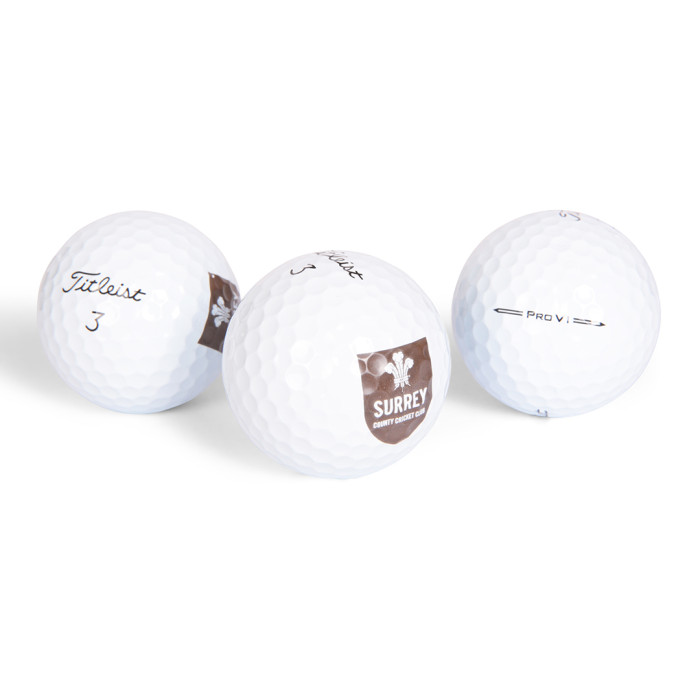 Surrey CCC Titleist 3 Ball Set